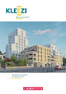 Résidence services étudiants - Kleezi | Louis Guilloux à Rennes (35) - Plaquette commerciale - Lamotte
