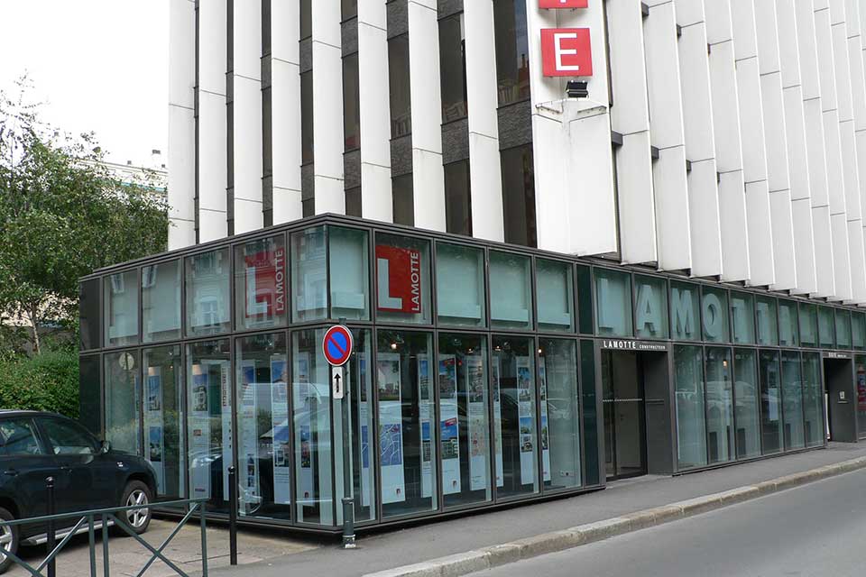 Façade du siège social du Groupe avant travaux - Boulevard Magenta à Rennes - Lamotte