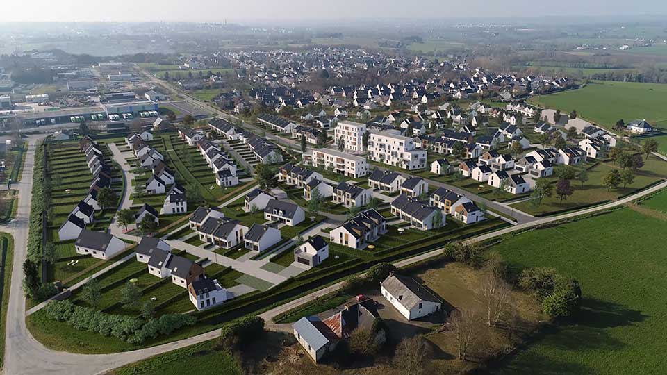 Lotissement Les Allées de la Loirie à Brécé (35) - Vue aérienne - Lamotte Aménageur Lotisseur