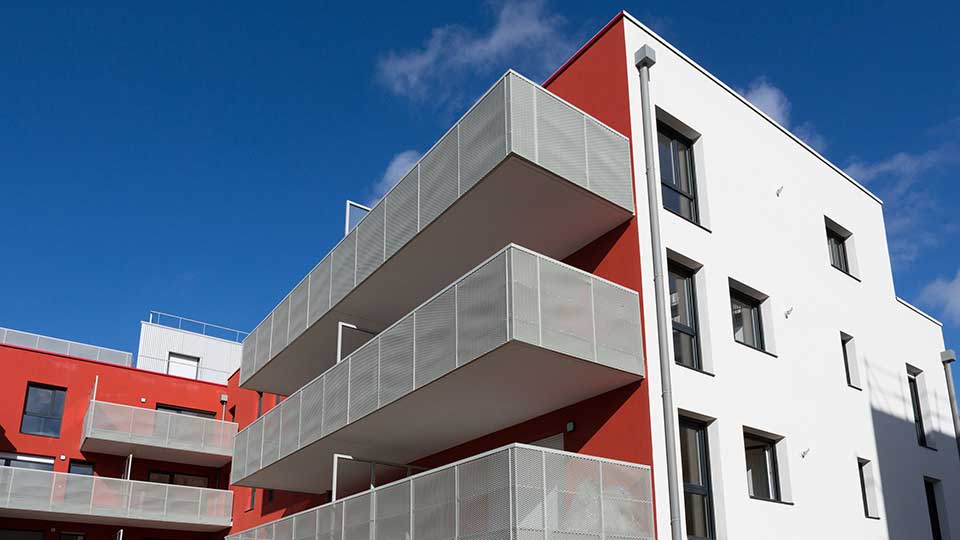 Programme immobilier neuf - Patio Bellini à Rennes (35) - Vue balcon - Lamotte