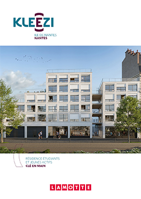 Résidence services étudiants - Kleezi | Île de Nantes à Nantes (44) - Plaquette commerciale - Lamotte