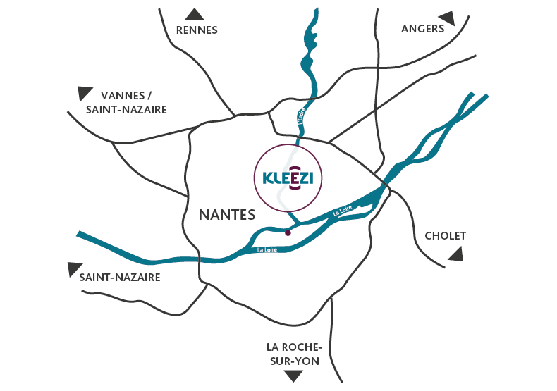Résidence services étudiants - Kleezi | Île de Nantes à Nantes (44) - Plan de situation - Lamotte