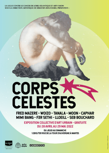 Flyer de l'exposition Corps Célestes à Nantes (44) - Lamotte