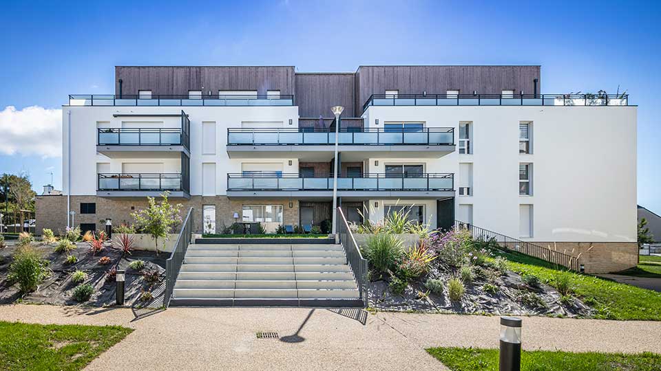 Programme immobilier neuf - Blue Baie à Arzon (56) - Façade d'un bâtiment - Lamotte