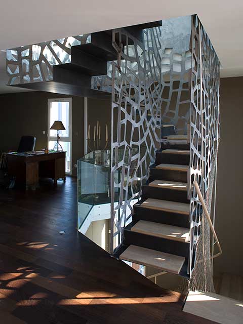 Programme immobilier neuf - Arboréa à Nantes (44) - Escalier intérieur - Lamotte