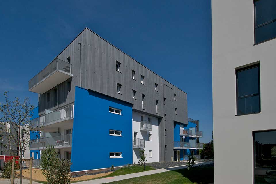Programme immobilier neuf - Bellagio à Nantes (44) - Bâtiment bleu - Lamotte