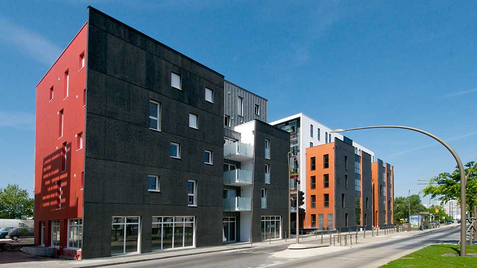 Programme immobilier neuf - Bellagio à Nantes (44) - Façade côté boulevard Gabory - Lamotte