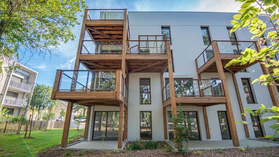 Programme immobilier neuf - Chlorophylle à Nantes (44) - Arrière de la résidence - Lamotte