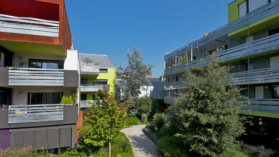 Programme immobilier neuf - Le Cours des Arts à Nantes (44) - Zoom sur les balcons - Lamotte