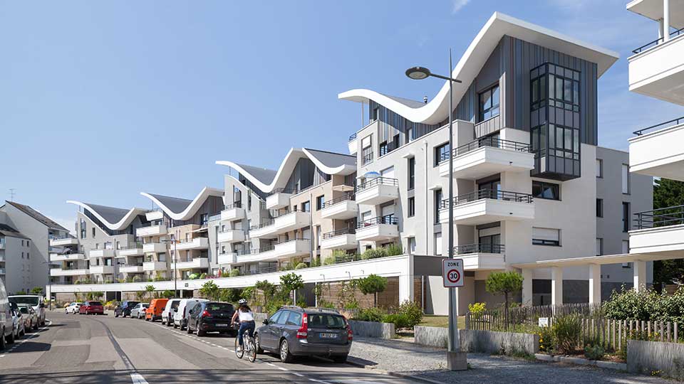 Programme immobilier neuf - Nouvelle Vague au Pouliguen (44) - Vue de la rue - Lamotte
