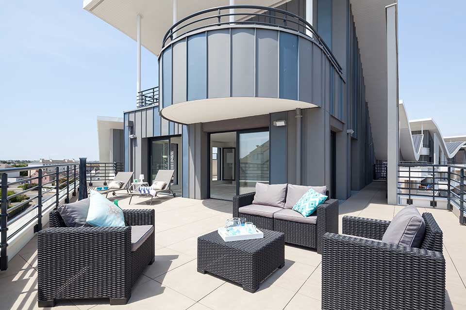 Programme immobilier neuf - Nouvelle Vague au Pouliguen (44) - Terrasse - Lamotte