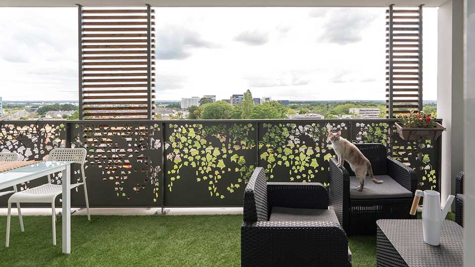 Programme immobilier neuf - Horizon Mermoz à Rennes (35) - Balcon - Lamotte