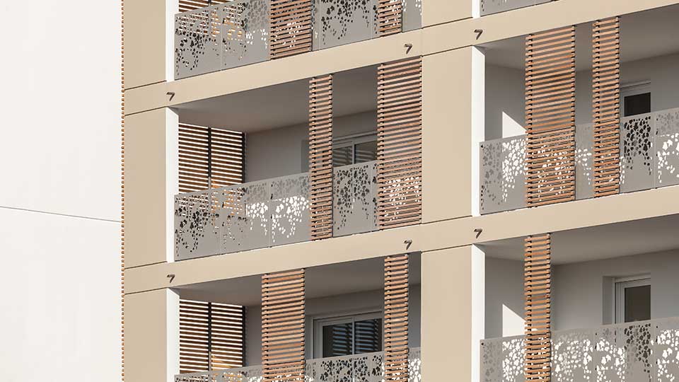 Programme immobilier neuf - Horizon Mermoz à Rennes (35) - Zoom architectural - Lamotte