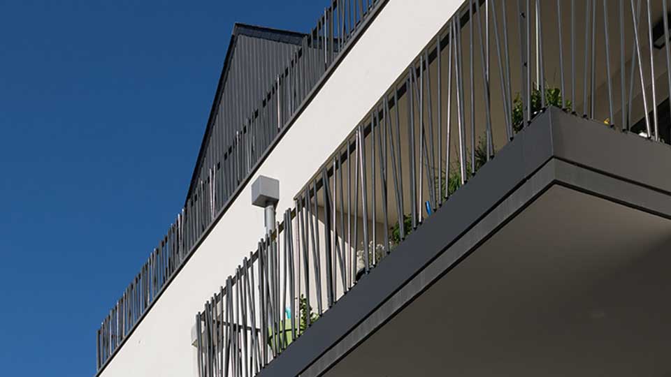 Programme immobilier neuf - Carré Amélie à Saint-Malo (35) - Zoom sur un balcon - Lamotte