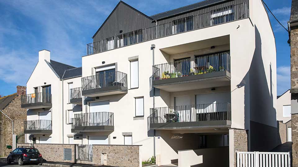 Programme immobilier neuf - Carré Amélie à Saint-Malo (35) - Façade de la résidence - Lamotte