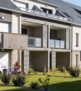 Programme immobilier neuf - Le Clos Bastille à Saint-Malo (35) - Vue jardin - Lamotte