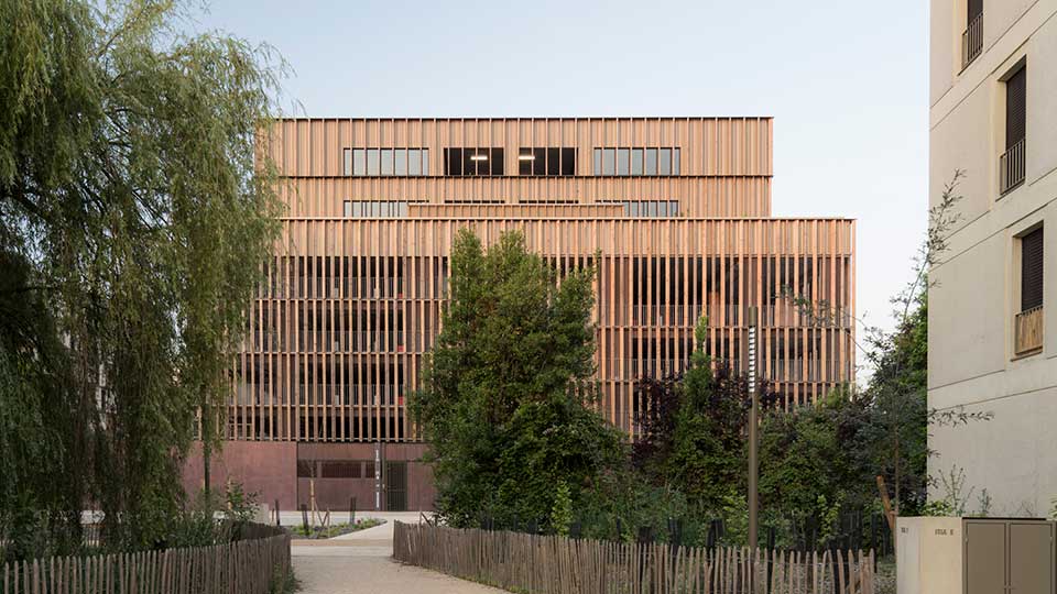 Programme immobilier tertiaire - Green Square à Bruges (33) - Arrière du bâtiment - Lamotte