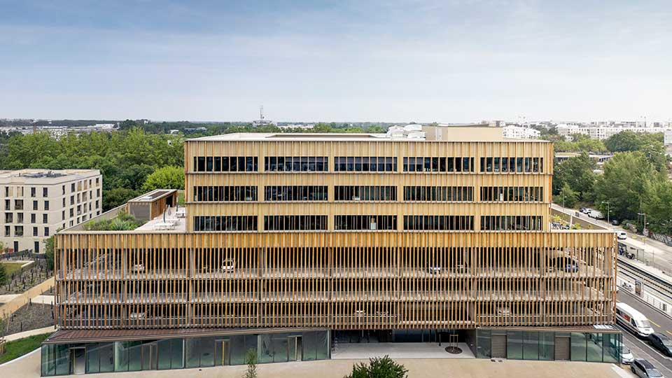 Programme immobilier tertiaire - Green Square à Bruges (33) - Façade - Lamotte