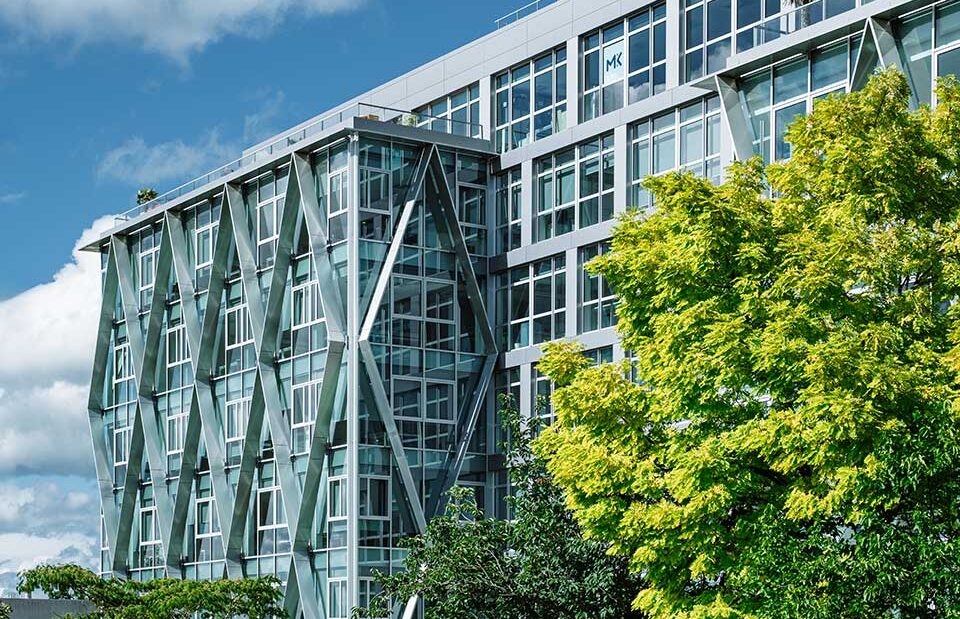 Programme immobilier tertiaire - Le Stanford à Cesson-Sévigné (35) - Façade - Lamotte