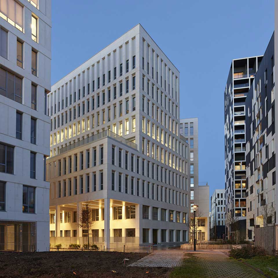 Programme immobilier tertiaire - Le Vendôme à Nantes (44) - Façade - Lamotte