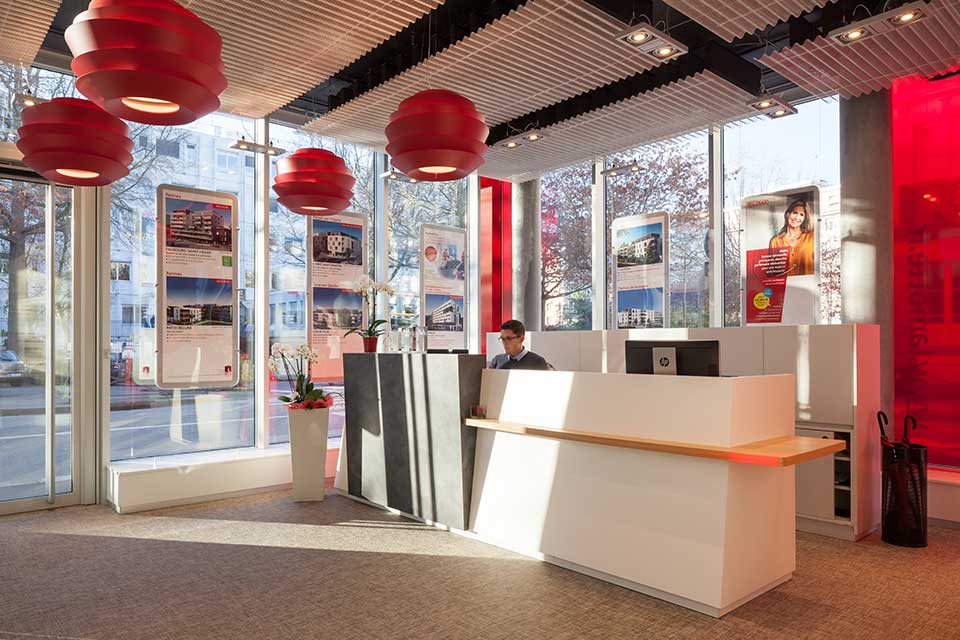 Programme immobilier tertiaire - Magenta à Rennes (35) - Hall d'accueil - Lamotte