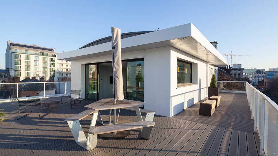 Programme immobilier tertiaire - Magenta à Rennes (35) - Terrasse - Lamotte