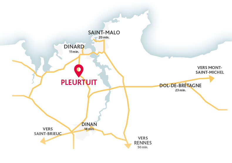 Programme immobilier neuf - Jade à Pleurtuit (35) - Plan de situation - Lamotte