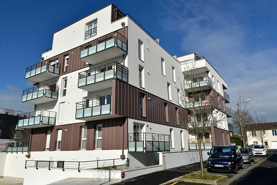 Programme immobilier neuf - Rive de Sienne à Cesson-Sévigné (35) - Vue d'angle - Lamotte