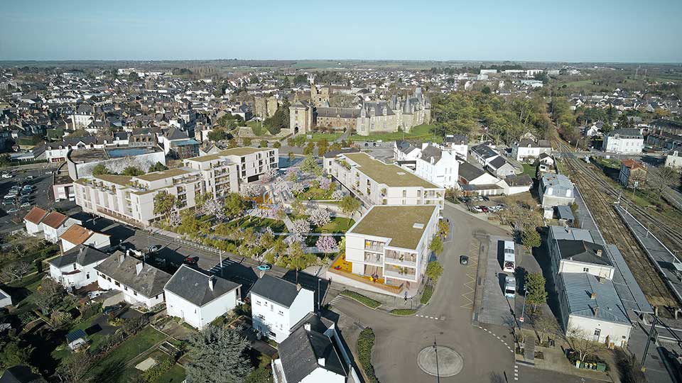 Programme immobilier neuf - Villa des Lices à Châteaubriant (44) - Esquisse - Lamotte