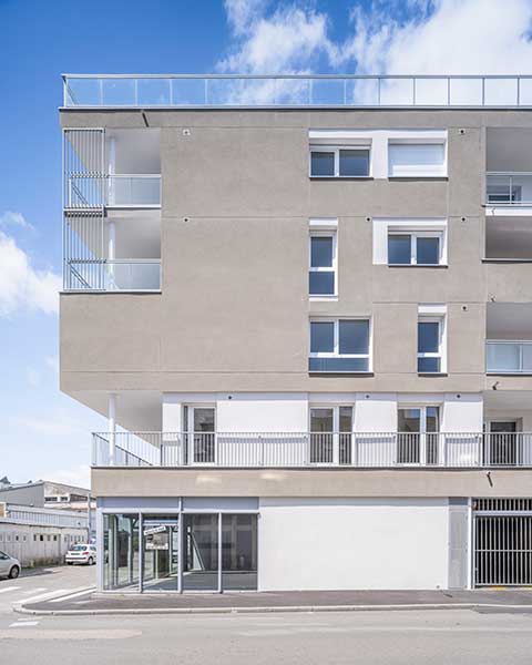 Programme immobilier neuf - Meije à Lorient (56) - Vue de côté - Lamotte