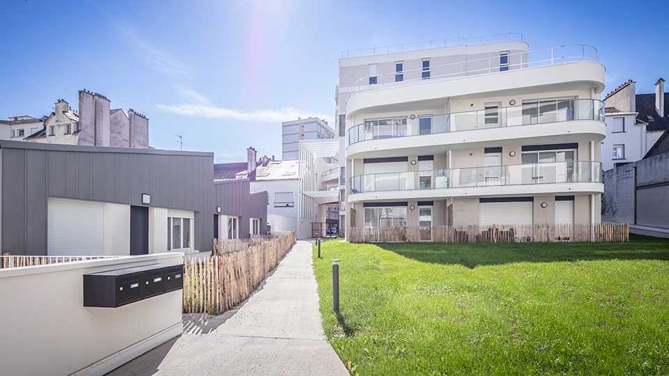 Programme immobilier neuf - Quai Chazelles à Lorient (56) - Ilot paysager - Lamotte