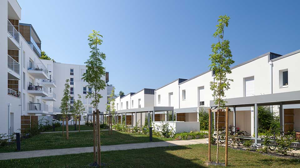 Programme immobilier neuf - Nina Verde à Nantes (44) - Cour intérieure - Lamotte