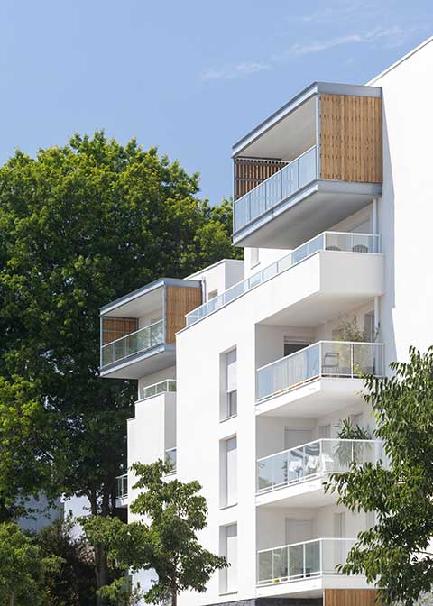 Programme immobilier neuf - Nina Verde à Nantes (44) - Zoom architectural - Lamotte