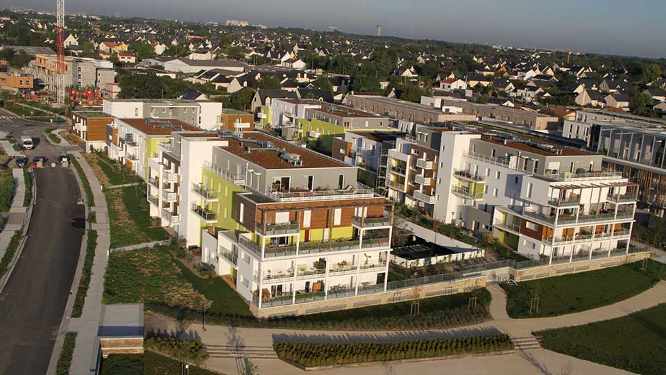 Programme immobilier neuf - Naturéa à Sainte-Luce-sur-Loire (44) - Vue aérienne - Lamotte