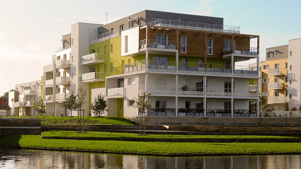 Programme immobilier neuf - Naturéa à Sainte-Luce-sur-Loire (44) - Vue d'angle - Lamotte