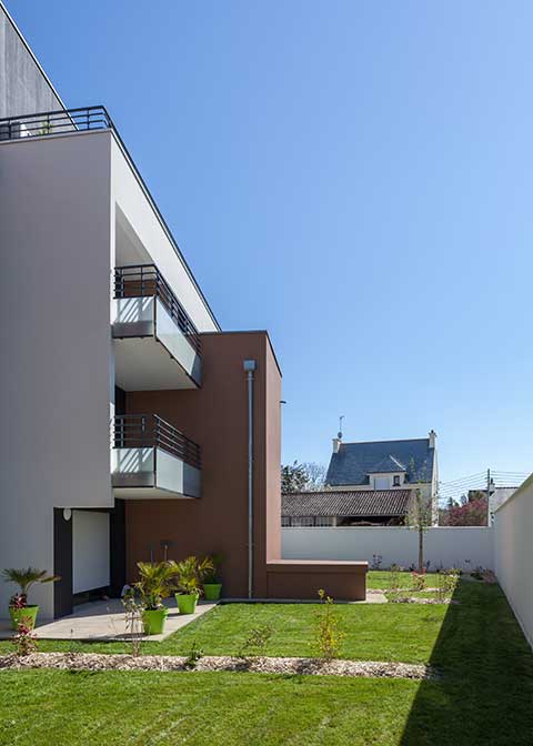 Programme immobilier neuf - Villa Raphaële à Vannes (56) - Vue d'angle - Lamotte