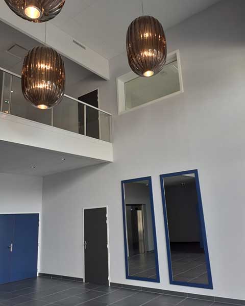 Programme immobilier tertiaire - Le Newton à Nantes (44) - Hall intérieur - Lamotte