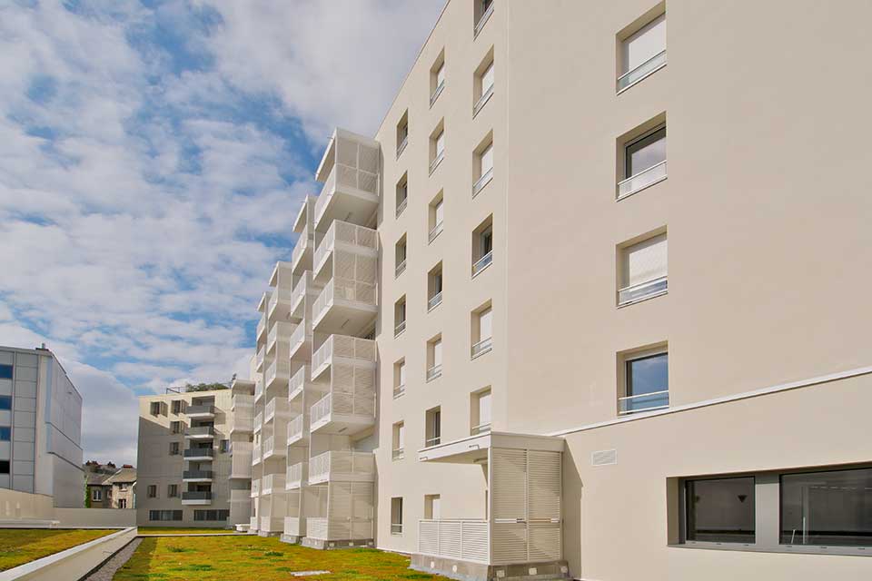 Programme immobilier tertiaire - Quai West à Nantes (44) - Arrière du bâtiment - Lamotte