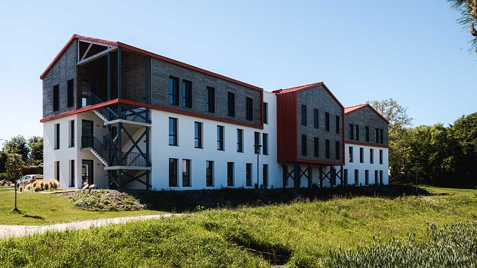 Programme immobilier tertiaire - Le Palafito à Pornic (44) - Arrière du bâtiment - Lamotte