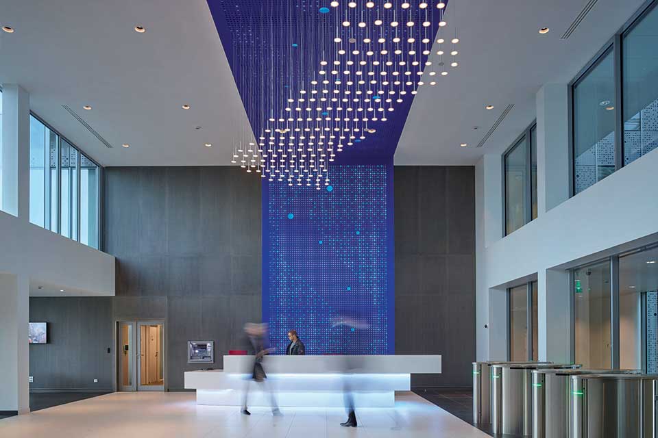 Programme immobilier tertiaire - Polaris à Saint-Grégoire (35) - Hall d'accueil - Lamotte