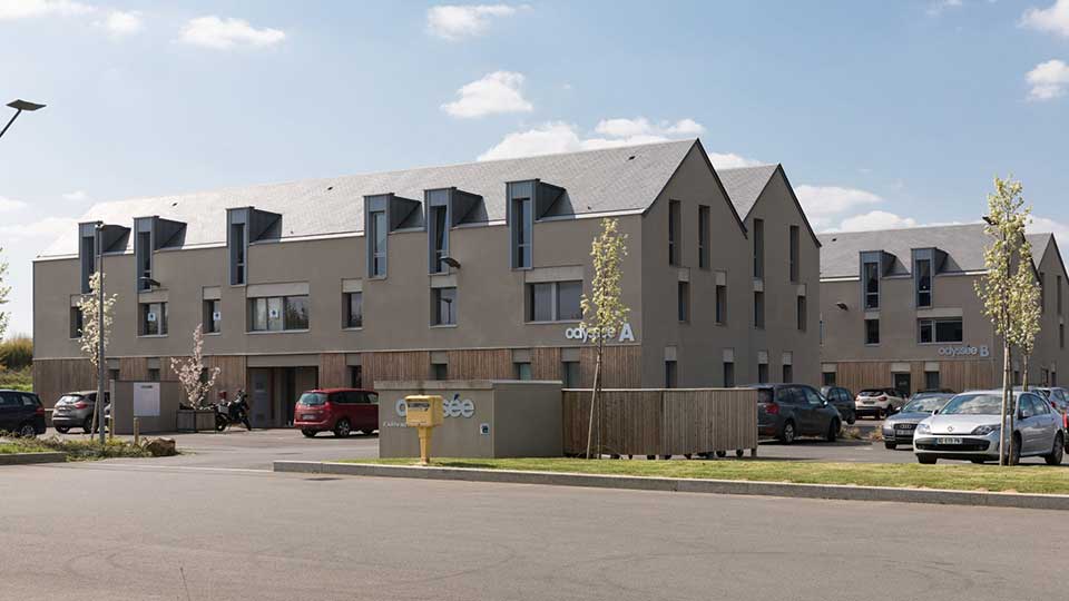 Programme immobilier tertiaire - Odyssée à Saint-Malo (35) - Façade - Lamotte