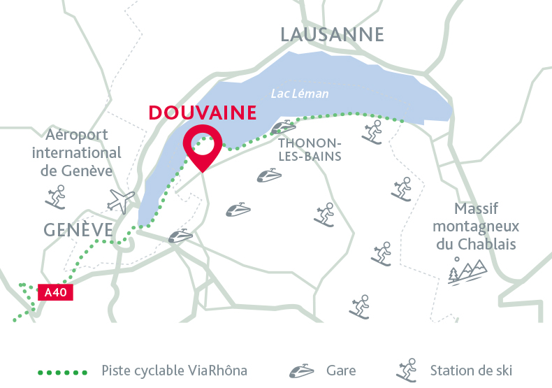 Programme immobilier neuf - Neozen à Douvaine (74) - Plan de situation - Lamotte
