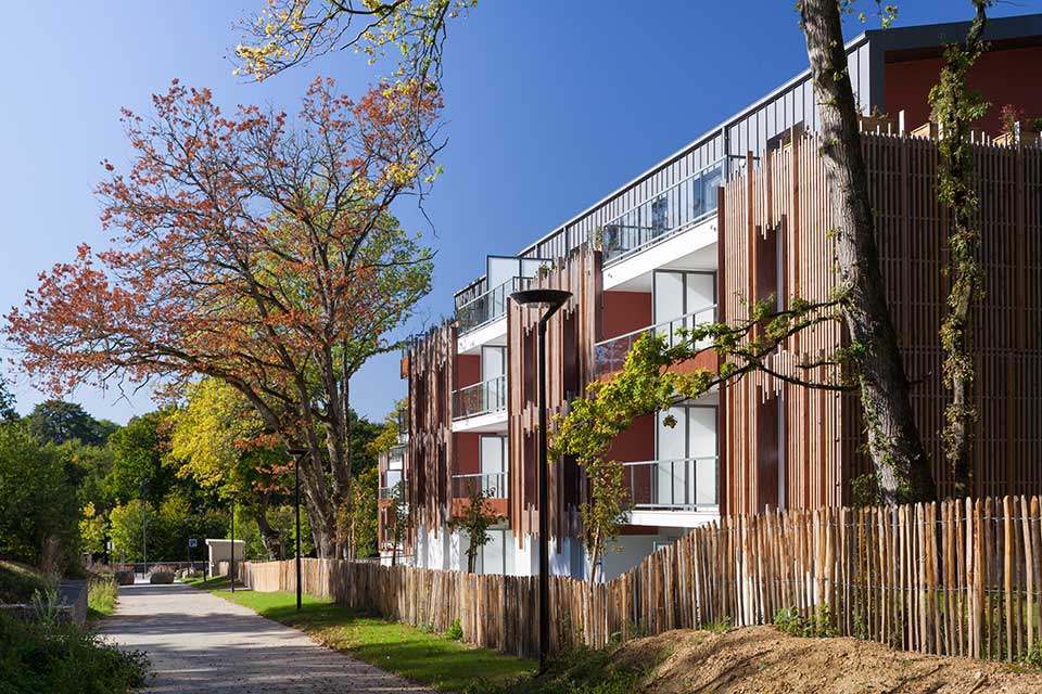 Résidence services seniors - Parc Bagatelle à Saint-Herblain (44) - Allée - Lamotte