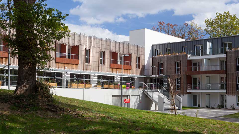 Résidence services seniors - Parc Bagatelle à Saint-Herblain (44) - Entrée - Lamotte