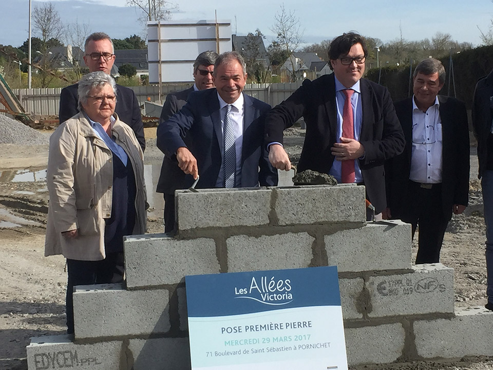 Résidence services seniors Les Allées Victoria à Pornichet (44) - Pose de première pierre - Lamotte