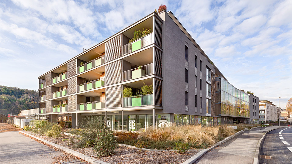 Programme immobilier mixte - Saint-Éloi à Aix-les-Bains (73) - Vue d'angle - Lamotte