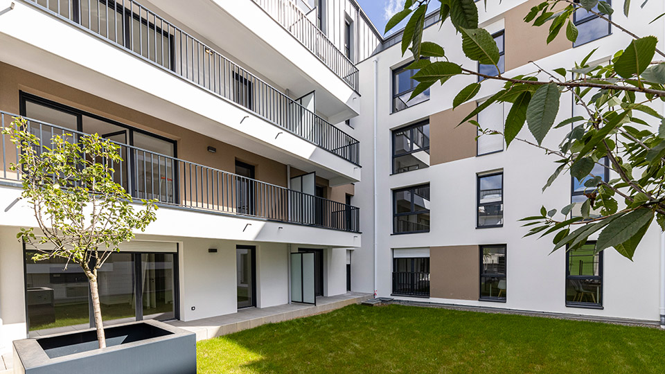 Programme immobilier neuf - Passage Saint-Félix à Nantes (44) - Coeur d'ilot paysager - Lamotte