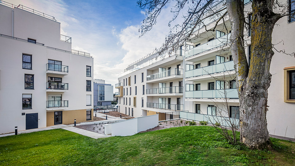 Programme immobilier neuf - Parc du Ronceray à Rennes (35) - Coeur d'ilot paysager - Lamotte