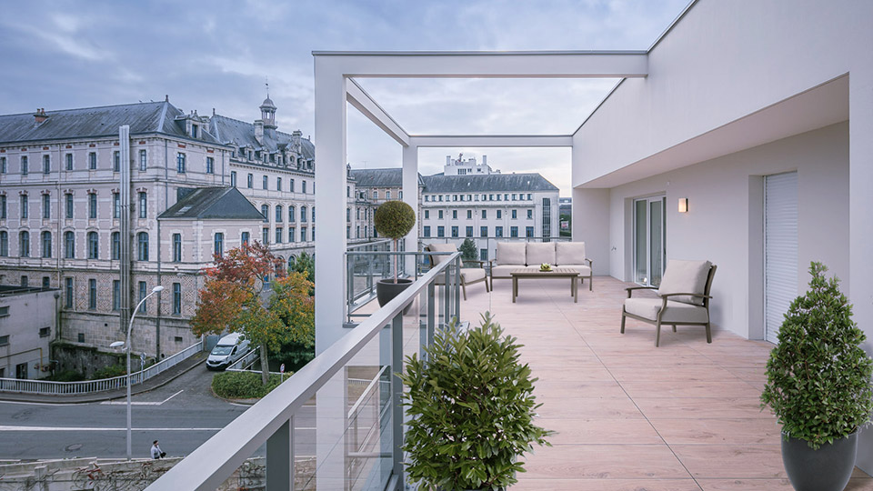 Programme immobilier neuf - Avant-Scène à Vannes (56) - Terrasse - Lamotte