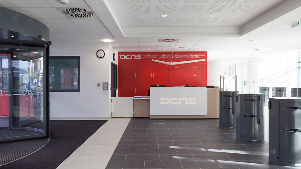 Programme immobilier tertiaire - DCNS à Brest (29) - Hall d'accueil - Lamotte